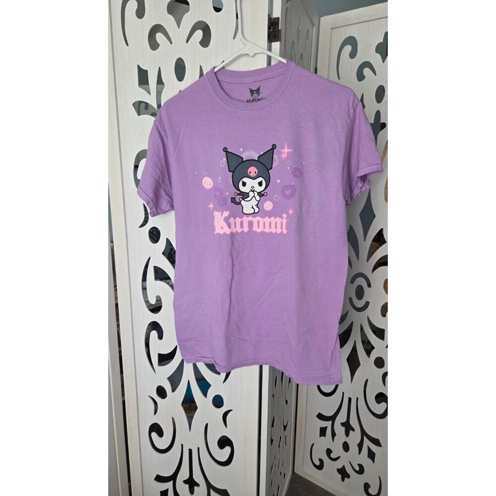 Kuromi Sanrio Graphic Tee Purple Kawaii Goth Shirt Womens Small NWOT Cute